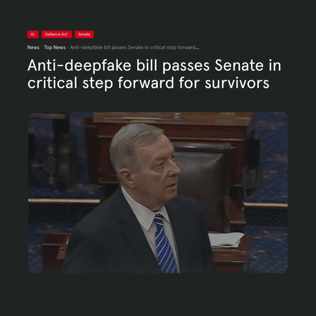 Hope for Justice strongly endorses the DEFIANCE Act – new legislation which has passed unanimously through the U.S. Senate – which empowers victims of non-consensual AI deepfakes to sue those who created them.

Read more here: hopeforjustice.org/news/anti-deep…