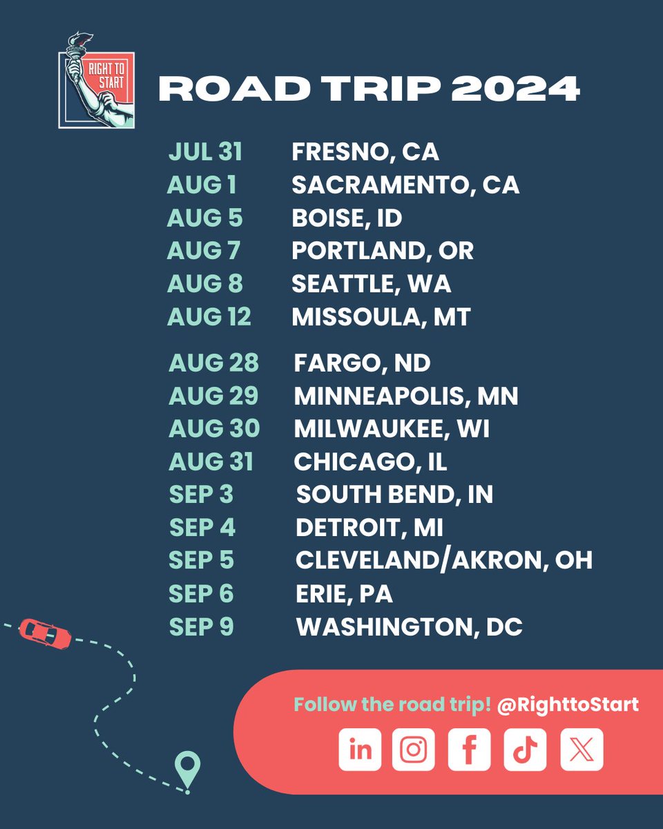 Right to Start (@righttostart) on Twitter photo 🚗✨ Founder & CEO Victor Hwang <a href="/rainforestbook/">Victor W. Hwang</a> is embarking on a national road trip! From CA to Capitol Hill, he'll meet w/ entrepreneurs & leaders. #Entrepreneurship is a shared national aspiration & critical to our future. Follow us to stay updated! 🚀
mailchi.pulse.ly/aaldyxaold 🚗✨ Founder & CEO Victor Hwang <a href="/rainforestbook/">Victor W. Hwang</a> is embarking on a national road trip! From CA to Capitol Hill, he'll meet w/ entrepreneurs & leaders. #Entrepreneurship is a shared national aspiration & critical to our future. Follow us to stay updated! 🚀
mailchi.pulse.ly/aaldyxaold