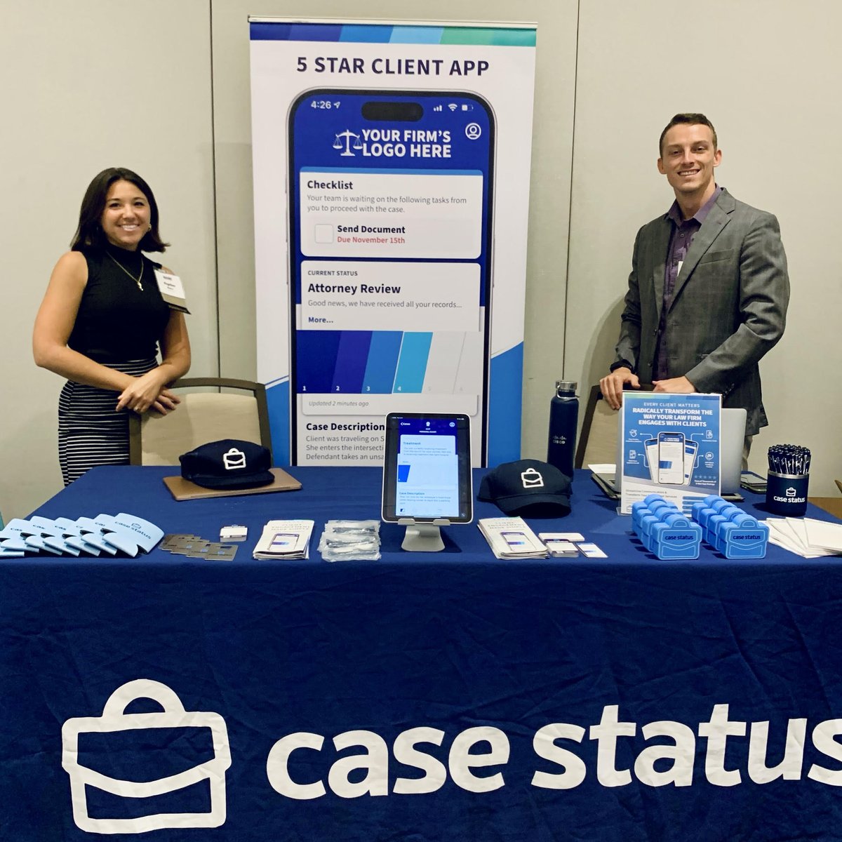 CaseStatus's tweet image. Live from the @GeorgiaTLA Auto Torts Seminar in Charleston, SC! 🌟

Can&apos;t make it to the booth? No problem! You can schedule a time here: hubs.ly/Q02J44PV0 📱 

#GeorgiaTrialLawyers #AutoTortsSeminar #ClientApp #Casestatus #Innovation #LegalTech