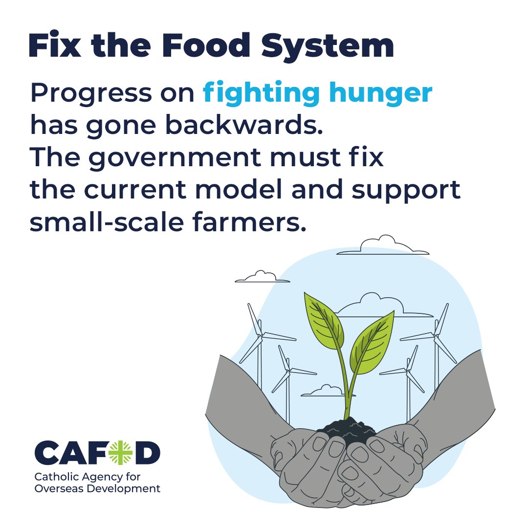 2.4 billion people lack regular access to food.

The new government must do its bit to fix a system dominated by a few huge companies pushing an industrial farming model.

cafod.org.uk/news/campaigni…