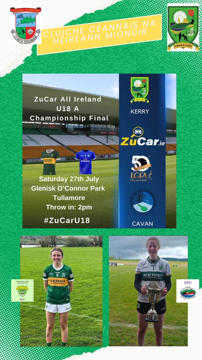Gach rath ar Foireann Mionúir <a href="/kerrylgfa/">kerryLGFA</a> ámarach sa Cluiche Ceannais go háirithe chailíní Chiarraí Thiar Beibhinn &amp; Éabha, go néirí libh 🟢🟡 Beo ar Spórt TG4 YouTube
youtube.com/watch?v=nD_BhX…