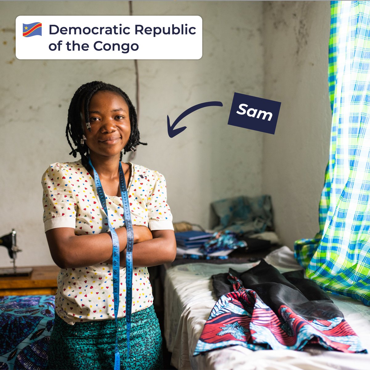 "I felt lonely but now with the other learners in this training, I feel like I’m part of a family. I’ve found new sisters.”

Trying out a seamstress course allowed Sam to find new friends while picking up valuable skills.