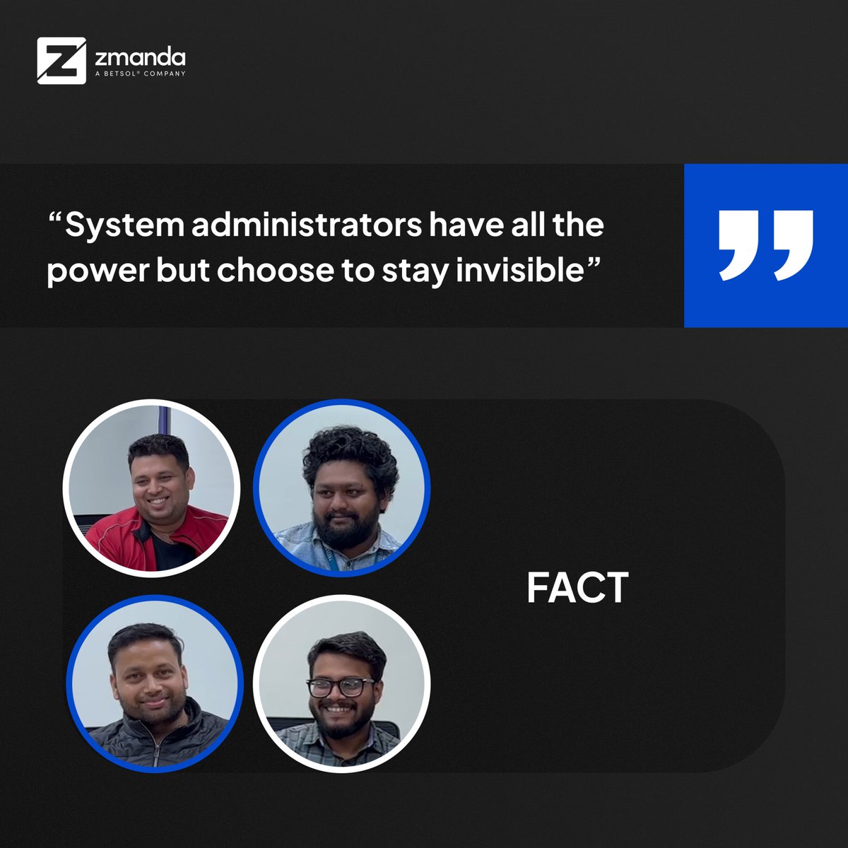 Who says Sys admins are all about reboot buttons and server shadows? 
This System Admins Day, let’s debunk some classic IT myths and shine a spotlight on the real heroes behind our screens.

#SysAdminDay #SystemAdministrator #CyberSecurity #TechHeroes