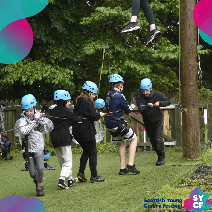 Are you ready for this year’s Scottish Young Carers Festival? 🎪 Try out lots of new activities, like archery, climbing &amp; more Young Carer Games this summer! 🏹 #SYCF2024 #YCFest #YoungCarers