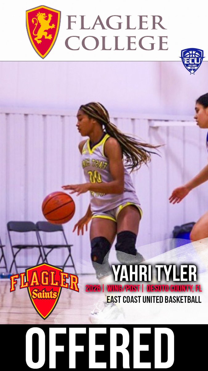Yahri Tyler (@yahrityler3) on Twitter photo After having a conversation with Coach Mo I am blessed to receive an offer from <a href="/Flagler_WBB/">Flagler Women's Basketball</a> !@EJMurray8 <a href="/ECunitedbball/">eastcoastunited</a> <a href="/PGHFlorida/">Prep Girls Hoops Florida</a> After having a conversation with Coach Mo I am blessed to receive an offer from <a href="/Flagler_WBB/">Flagler Women's Basketball</a> !@EJMurray8 <a href="/ECunitedbball/">eastcoastunited</a> <a href="/PGHFlorida/">Prep Girls Hoops Florida</a>