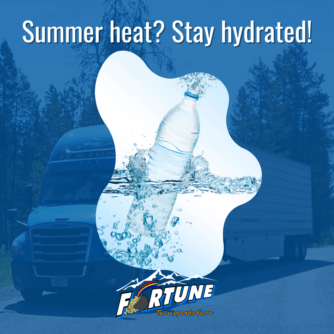 FortuneTrans's tweet photo. 1. 🚛 Summer’s heat is on, drivers! Remember to stay hydrated during those long hauls. Tip: Keep a refillable water bottle in your cab. #StayHydrated #TruckersLife https://t.co/lQ0KodIN0R