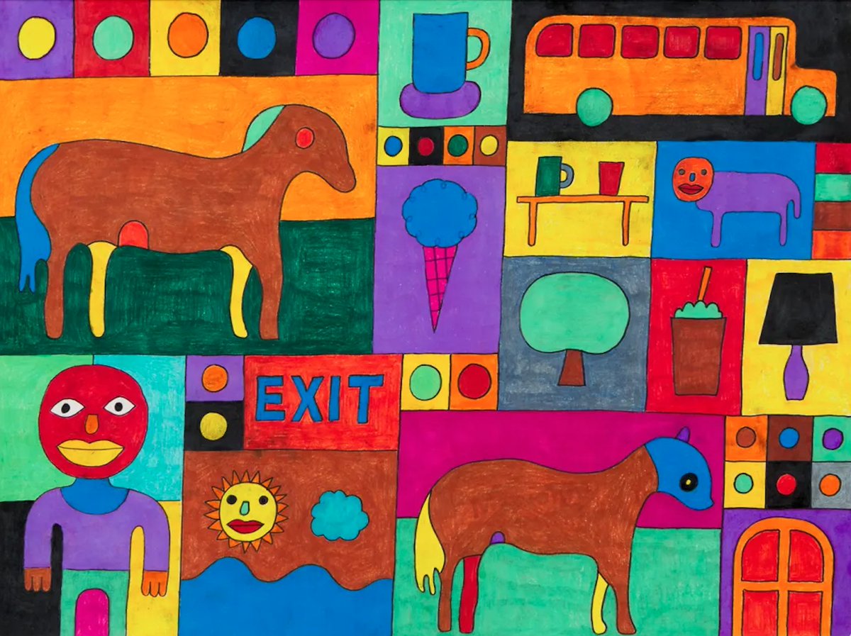 RawVisionMag's tweet photo. Until August 31, 2024, Tierra del Sol Gallery in West Hollywood presents a solo show of work by Hugo Rocha, a Mexican-American, self-taught artist based in Los Angeles.

Rocha was featured in Raw Vision #107.
https://t.co/xUfsDQaGFe

#hugorocha #tierradelsolgallery #outsiderart https://t.co/tv88HTL9WI
