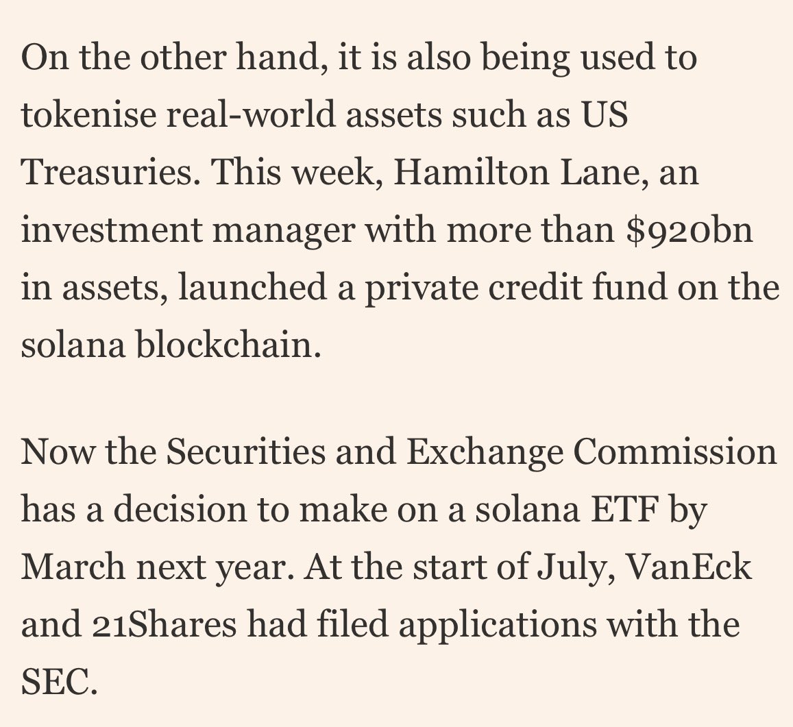 NateGeraci's tweet photo. $920bil asset manager Hamilton Lane launched a private credit fund on solana this week…

$920bil asset manager.

Private credit fund on solana.

Paying attention yet?

via @staffordphilip https://t.co/izj2XynXsM