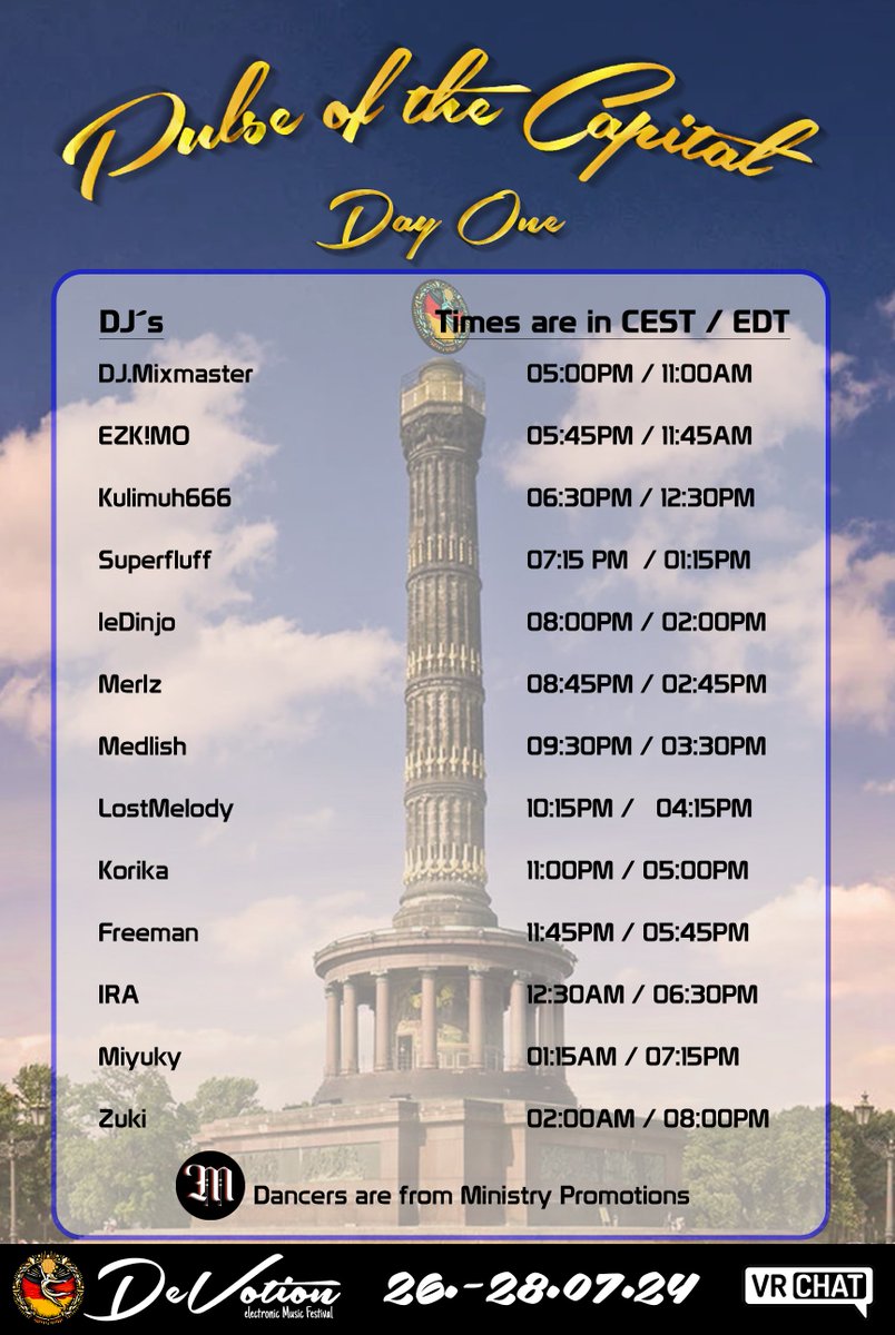 Es ist endlich soweit! Wir Starten heute mit Tag 1 der DeVotion Festivals 🥳🥳🥳