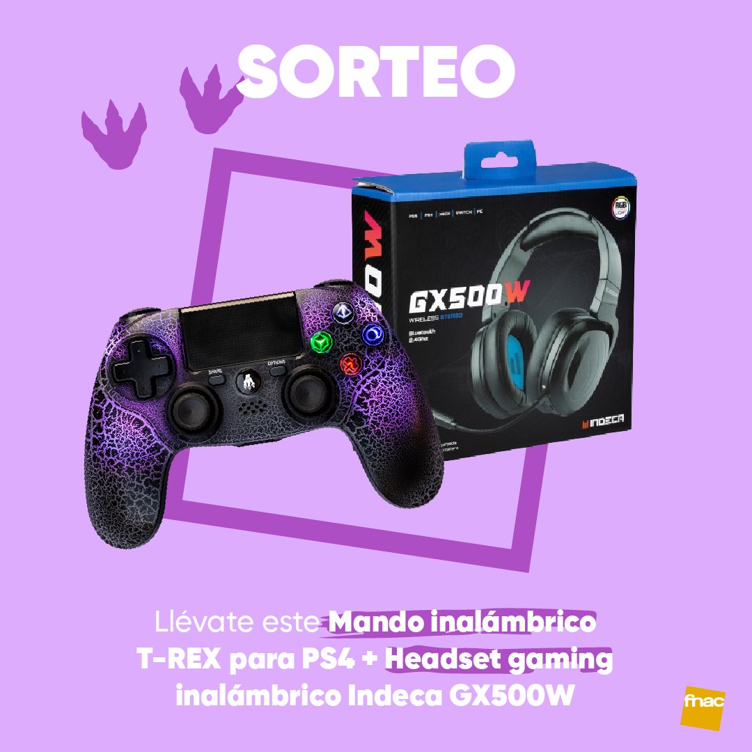 💥 SORTEO 💥

Pásate el verano jugando a lo grande con este pack Mando inalámbrico T-REX para PS4 + Headset gaming inalámbrico Indeca GX500W

✅ Sigue a <a href="/Fnac_ESP/">Fnac España</a> y <a href="/IndecaBusiness/">Indeca Business</a>
✅ RT
✅ Menciona a un amigo con #FnacXIndeca

Resultado el 1/8
BBLL epr.ms/3ygOD0N