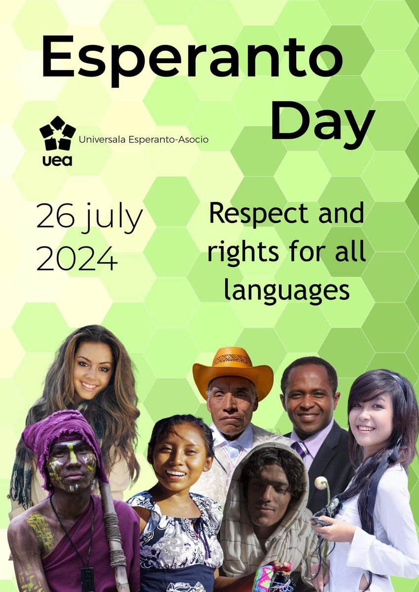 Het is Esperanto-dag. Esperantisten herdenken de datum waarop in 1887 het eerste leerboek van de internationale taal Esperanto werd gepubliceerd door L. L. Zamenhof.
nl.m.wikipedia.org/wiki/Unua_Libro
Affiches:
esperantoporun.org/eo/esperanto-t…
UEA
 uea.org/gk/1172a1
#Esperanto #EsperantoTago
