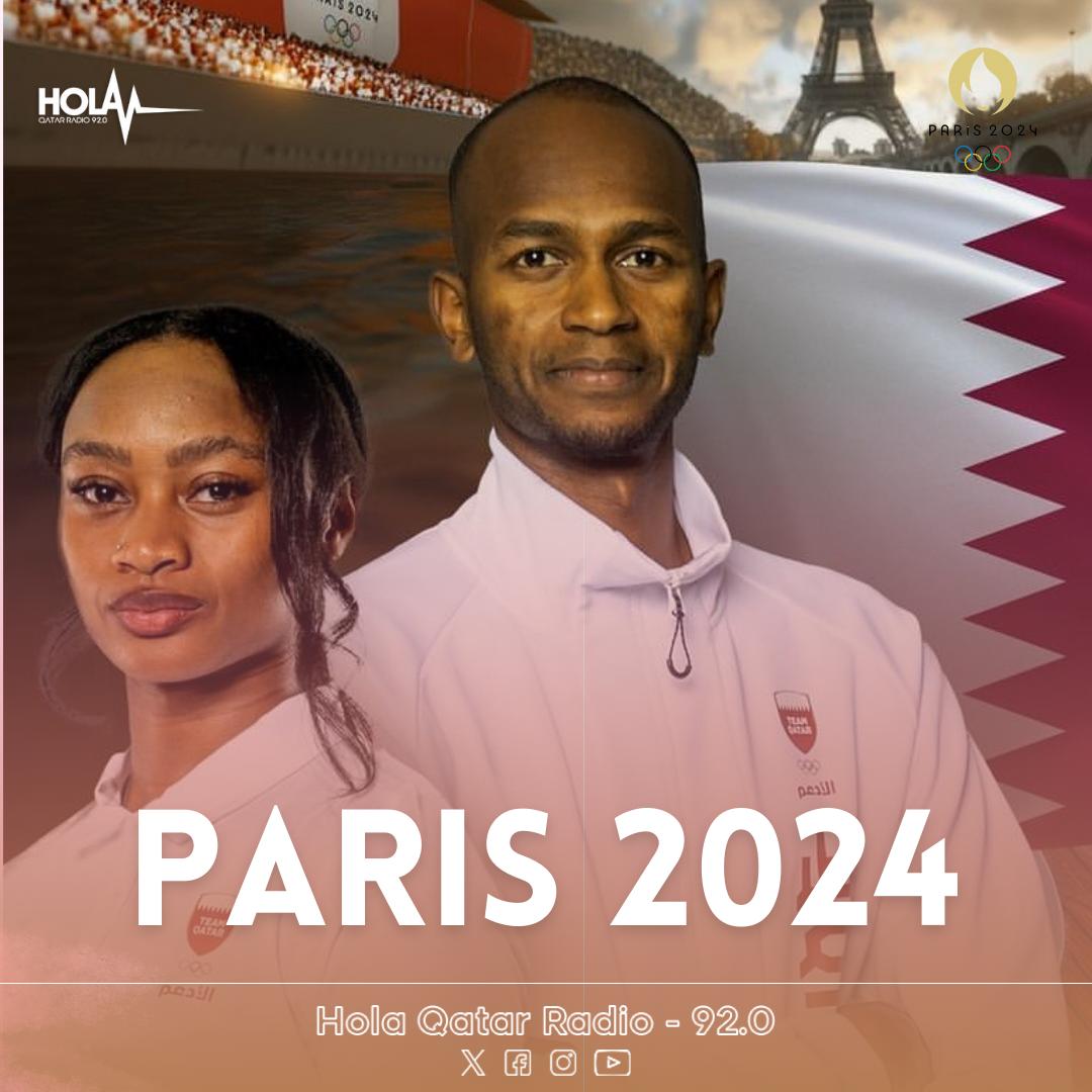 holaqatar92's tweet photo. Mutaz Barshim y Shahad Mohammed, son los abanderados del equipo de Qatar en esta la ceremonia de apertura #QatarTeam #MutazBarshim #ShahadMohammed #CeremoniaDeApertura #EquipoOlímpico https://t.co/VCZ7VSrmi9