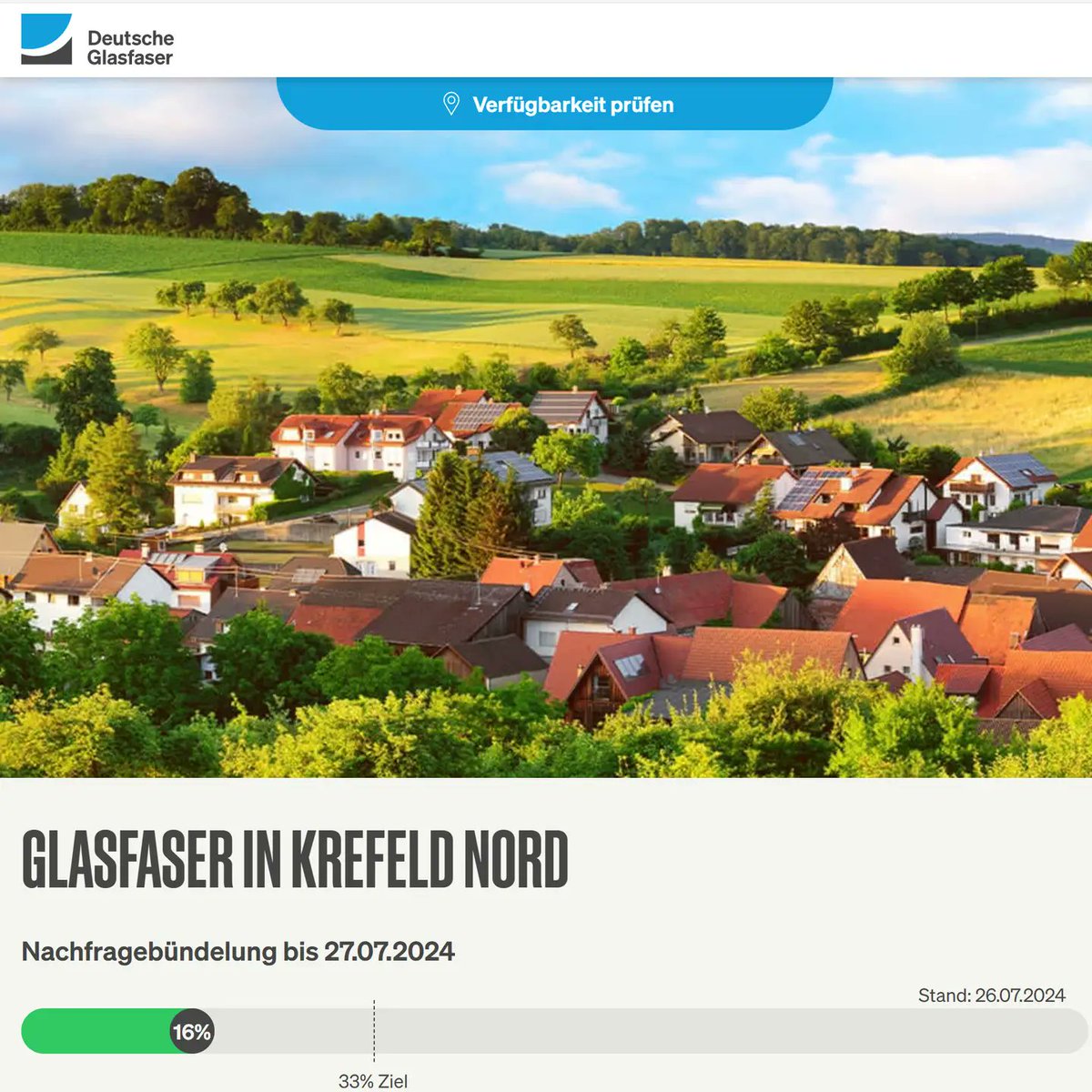 GlasfaserKR's tweet photo. - PLUS 1 % - 😒

Hallo #KREFELD 🥁  
#Inrath #Kliedbruch #Traar #Verberg #KrefeldNord

Zahlentag für Ihre Nachfragebündelung 👍
Stand vom 26.7.: 16%.
Ein PLUS von (NUR) 1%!
Es fehlen 17 %!

Handeln Sie bis morgen für Ihren Ort !!
https://t.co/a5Q6YAtaSl https://t.co/E8UK2Di3al