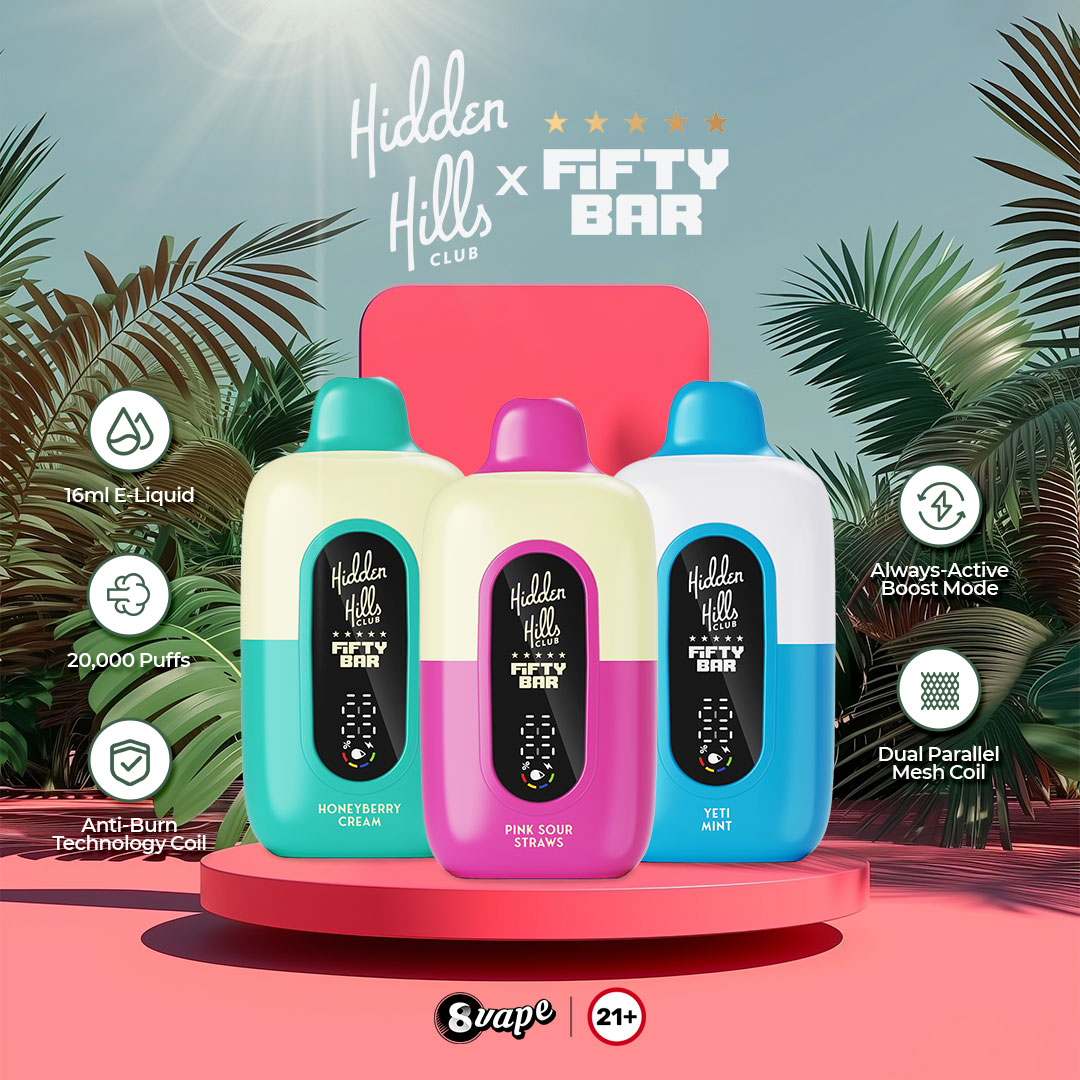hidden hills club fifty bar vape Official Fifty Bar Vape Store main image 1