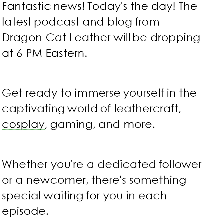 dragon_leather's tweet photo. 🔥 Attention LARP enthusiasts, gamers, and fantasy fans! Discover  leather goods at Dragon Cat Leather🐉🐱! Enhance your RPG adventures with handcrafted pieces. Check out our blog/podcast post! #LARP #Gaming #Fantasy #Cosplay #RPG #DragonCatLeather

👉 https://t.co/OKQOkmhsyc https://t.co/nLjJ9A0cio