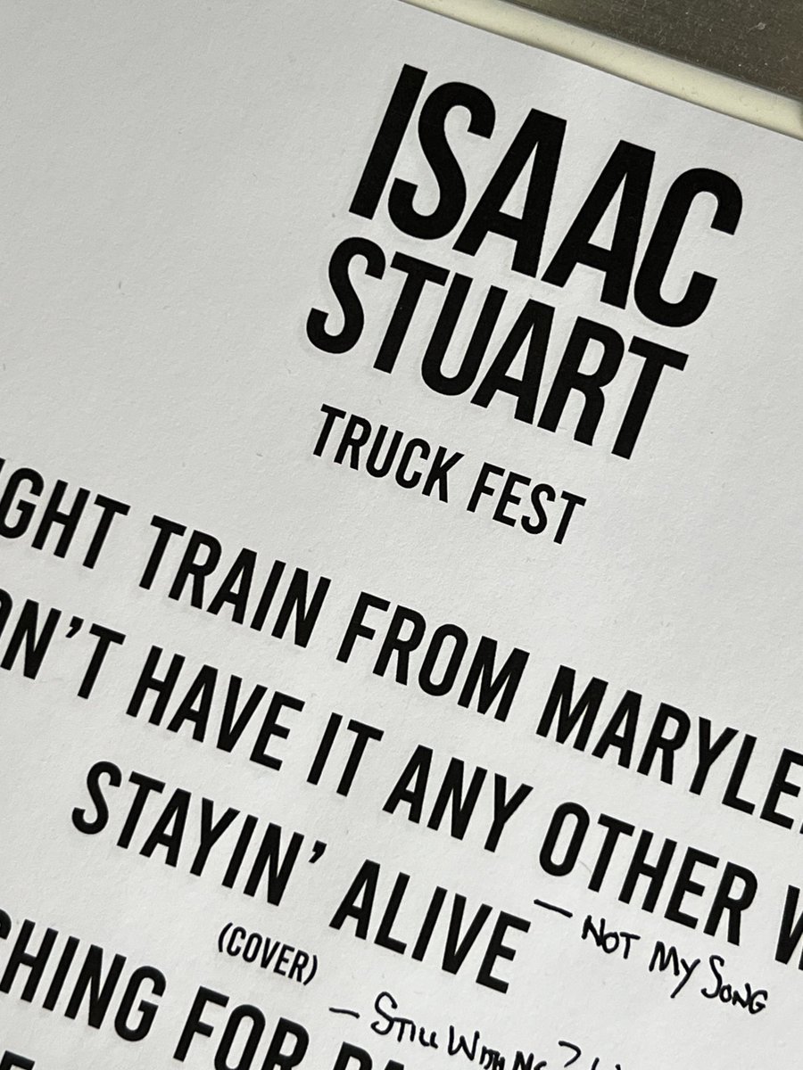 HELLO GOOD MORNING I AM PLAYING &lt;a href=&#34;/TruckFestival/&#34;&gt;Truck Festival&lt;/a&gt; TODAY ☀️ 🤩