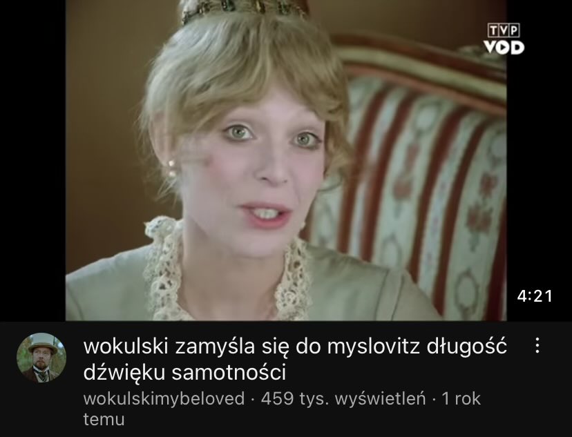 kawusne's tweet photo. czekam na nową wersje „wokulski zamyśla się do myslovitz dlugosc dzwieku samotności” https://t.co/KhaZXeuLml