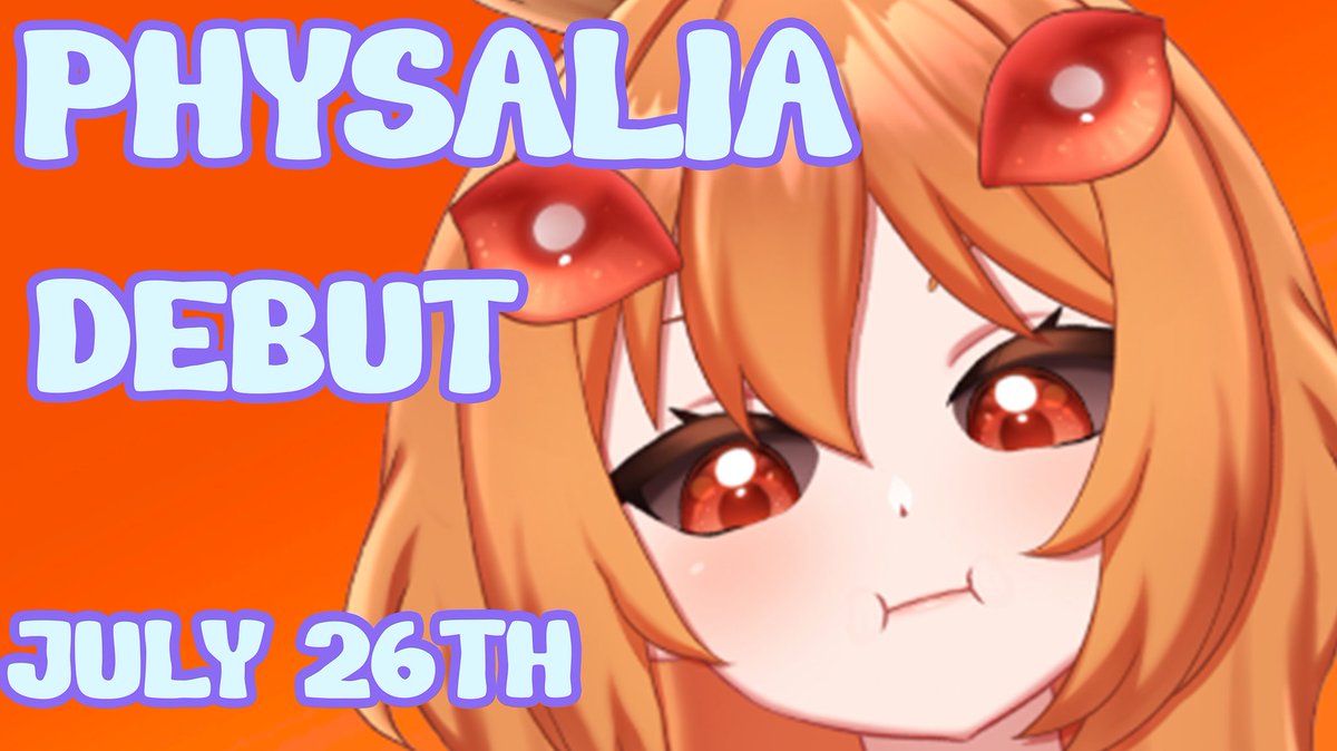 Physalia's Debut stream starts soon in less than 30 minutes! Come on by and support her! 

twitch.tv/physalianox