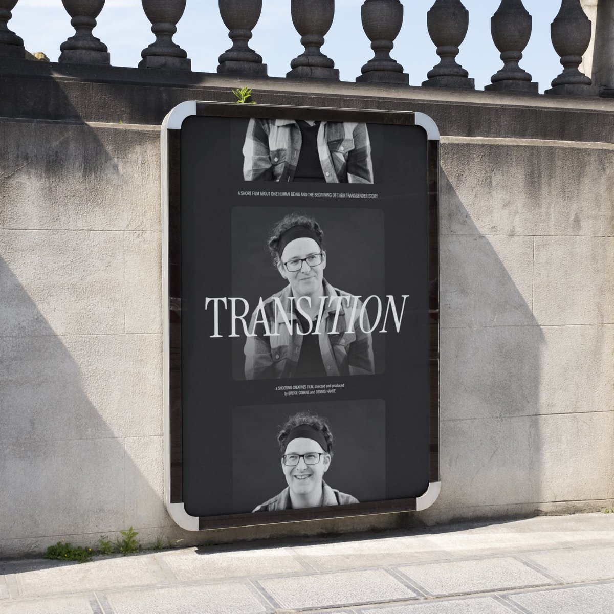 Poster design and film titles for short film "Transition". A film by Breige Cobane &amp; Den Hanse. It had it's first screening yesterday and will now head off to be shown at short film festivals.