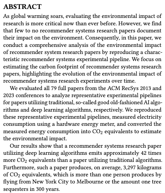 tvnte's tweet photo. 📖Our study assesses the environmental impact of Recommender Systems, exploring changes over the past ten years. https://t.co/zOhXh4LVi1