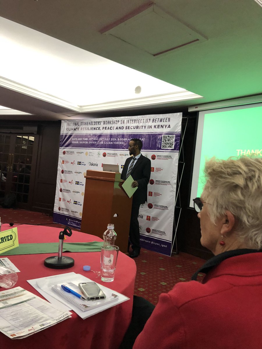 Day 2 National Stakeholders Workshop on Intersection between Climate Resilience, Peace and security in Nairobi, Kenya