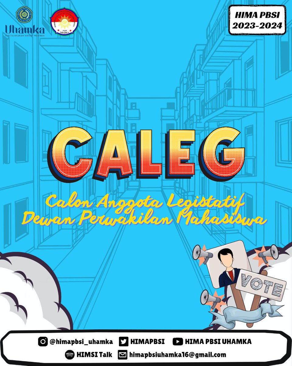 HIMAPBSI's tweet photo. 🗳PEMIRA 2024 CALEG🗳

📸 IG : @himapbsi_uhamka
🕊️ Twitter : @HIMAPBSI
📧 Gmail : himapbsiuhamka16@gmail.com
🎥 YouTube : HIMA PBSI UHAMKA
🎙 Spotify : HIMSI Talk
🌐 Website : https://t.co/Nj9l8G0wga

#HIMAPBSI
#SATUBANGSA
#SATUBAHASA
#INDONESIA https://t.co/cl7yajxWfS