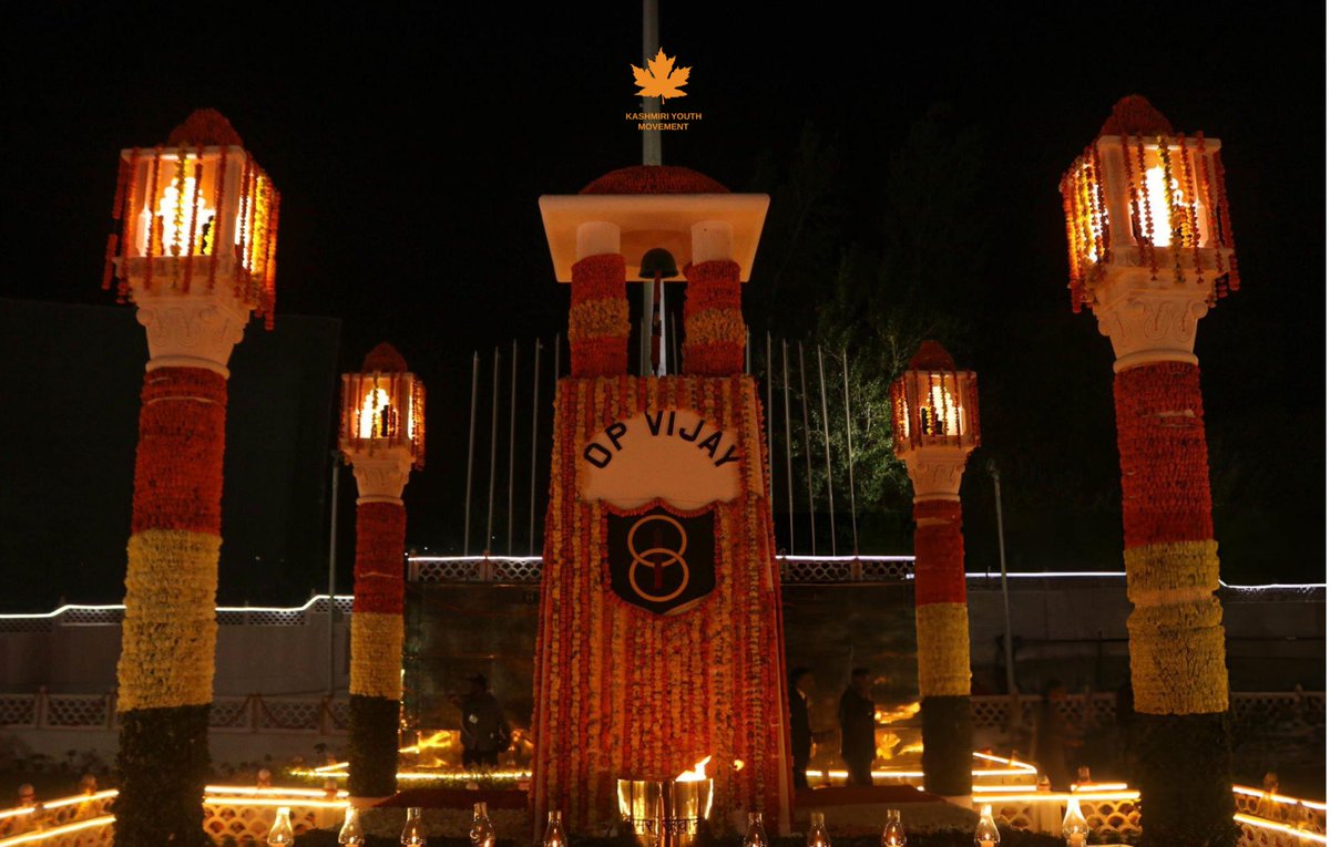 Commemorating 'Kargil Vijay Diwas' a battle fondly remembered among compatriots for imposing a humiliating military defeat on Pakistan and in memory of more than 500 fellow soldiers who were killed during a war in the mountains of Kargil and Drass sectors, at the Line of Control.