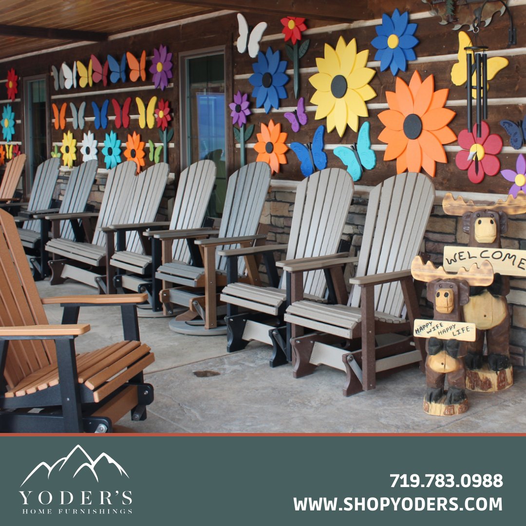 furnitureyoder's tweet image. 🌻🦋 Looking for durable exterior decor? Check out Yoder's in Westcliffe for poly sunflowers, butterflies, and funny carved wood animals with signs! 🪵🤣 Visit us this weekend!

#YodersHomeFurnishings #Westcliffe #WestcliffeAmish #ColoradoAmish #Colorado  #AmishMadeFurniture