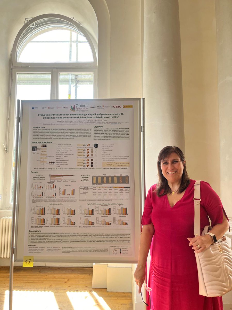 ValAnSe_food's tweet photo. 📌 The Cereal Group @ValAnSe_food  (@iata_csic) is participating in the International Quinoa Symposium 2024, held from 24 to 26 July 2024 at the @UniHohenheim  in Stuttgart, Germany. https://t.co/7p97y2YDu9