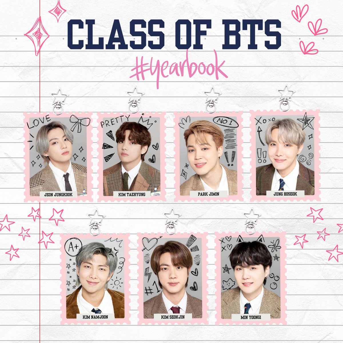 wts lfb ph ★ 
#keybtsrings . ݁𖦹₊ ⊹ 

𐙚 . . . class of bts keyrings 🎓

.ᐟ first 5 buyers will receive extra keyring of their choice ~ 
.ᐟ 6 - 15th buyer will receive pre order benefit ! 
.ᐟ all buyers = stickers pob 

⊹ see you at July 31, 7 PM ⬇️