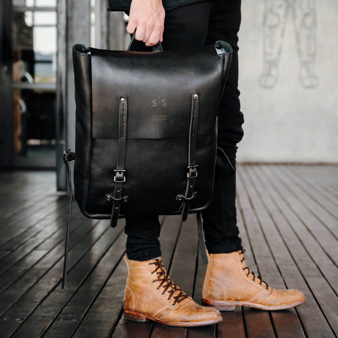 Noah boasts characteristics such as strength, durability and generosity.

This unisex Premium Leather Noah Backpack is large enough to hold a 15inch laptop and approximately half of your life.