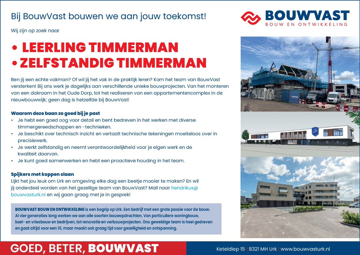 Ben jij degene wie we zoeken of ken je iemand. #delenmag😊