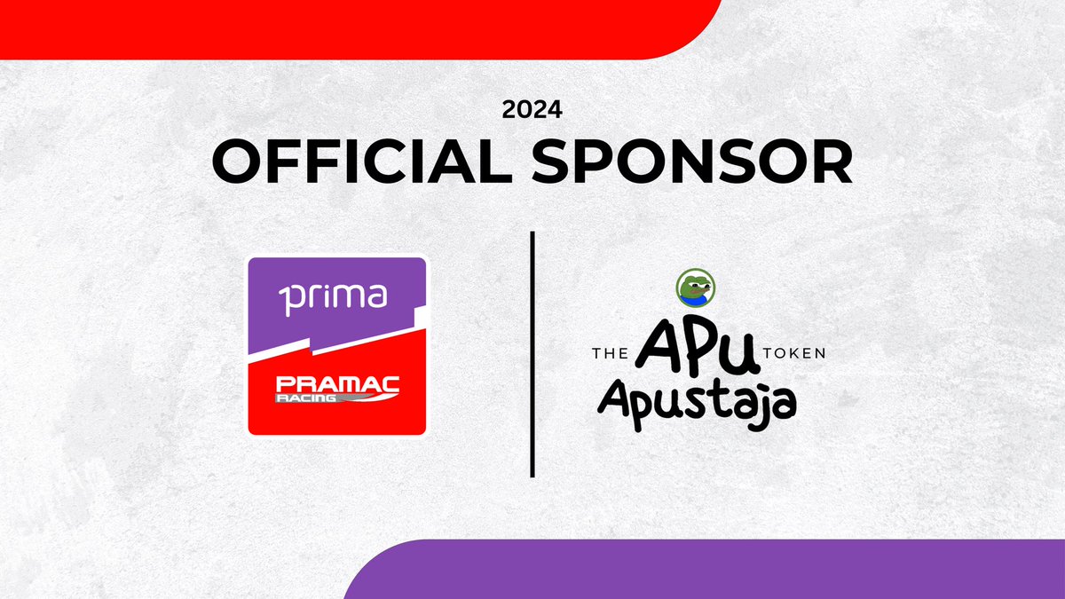 Henlo 🐸
 
Today we are excited to announce a monumental partnership not just for Apu, but for Memecoins as a whole. 👀
 
As of today, Apu is an official partner  of Prima Pramac Racing Team of MotoGP™! <a href="/pramacracing/">Pramac Racing</a> 🏍💨 
 
We are extremely thrilled about this long term