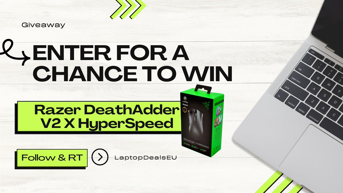LaptopDealsEU's tweet image. I have a small #GIVEAWAY for you. 
The prize is a Razer DeathAdder V2 X HyperSpeed mouse.

How to enter?
✨Follow @LaptopDealsEU on X/Twiiter
✨Retweet THIS post.

I will cover all shipping costs regardless of the winner's country.

The winner will be announced on Monday.