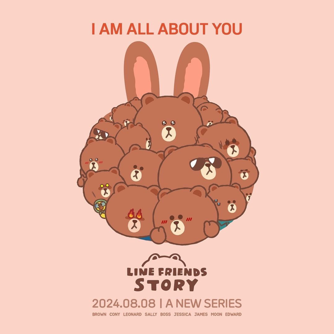 _LINEFRIENDS's tweet photo. A new animation series is coming up!

<LINE FRIENDS STORY>
2024. 08. 08. THU 12PM KST
All episodes will be up on LINE FRIENDS YouTube channel!

I am all about you 🐻❤️🐰
Get ready for our exciting stories!

https://t.co/kWO5ECnoto

#LINEFRIENDS #LINEFRIENDSSTORY #animation #series