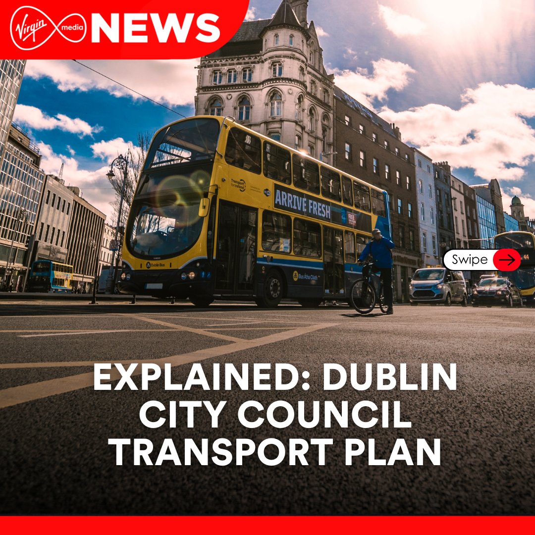 VirginMediaNews's tweet image. Dublin is set for major transport changes. Swipe through these slides to understand the first measures of the City Centre Transport Plan starting in August.
Watch VMTV News at i.mtr.cool/rvuwhrjnyx
#VMTVNews #Dublin #CityCentrePlan #TrafficUpdates #SustainableTravel