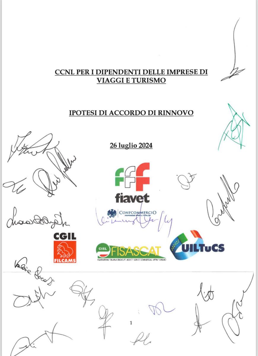 FisascatCisl75's tweet photo. 🔴🟢🔵 
È stato siglato il #Contratto #ImpreseDiViaggio e #Turismo.

🖊 L'intesa con #Fiavet Confcommercio riguarda oltre 20mila lavoratrici e lavoratori. 

💰 Aumento di 200 euro 
Revisione della classificazione, anche rispetto all'innovazione tecnologica, consolidamento delle ore di lavoro supplementare per i part time, più #welfare, attenzione a salute e sicurezza, alla genitorialità, potenziata l'assistenza integrativa, forte contrasto alla violenza di genere.

💬 Filcams Cgil, Fisascat Cisl e Uiltucs: "Positiva conclusione di un faticoso percorso di rinnovo atteso da tanti anni e che consente il recupero del potere di acquisto delle retribuzioni".

🗞️ Leggi il comunicato stampa unitario qui ➡️ https://t.co/4zfBRtiHvh