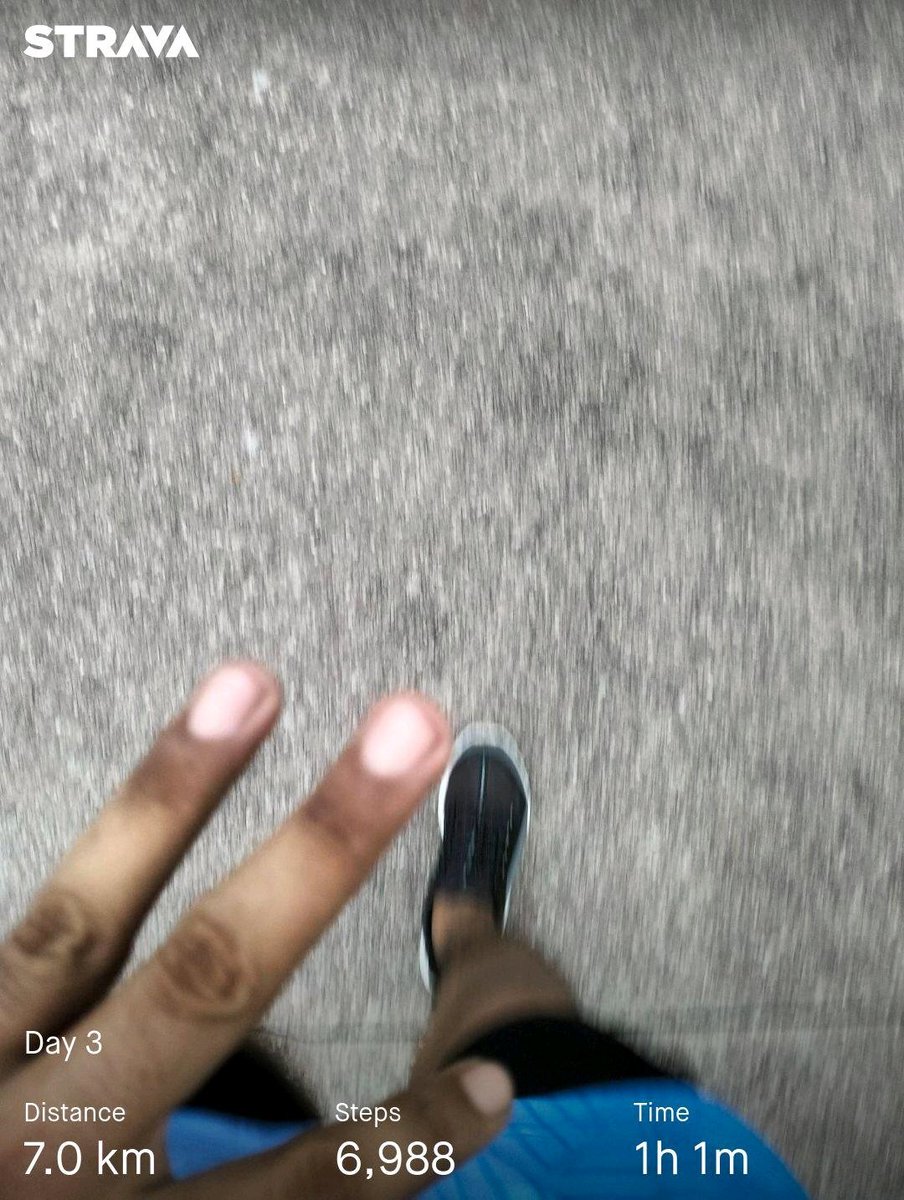 ApikLeee's tweet photo. Day 2(1hour) - 6.2km
Day3(1hour) - 7.0km
'a slow progress is still a progress' Check out my activity on Strava: https://t.co/AR9F0PdXt4 https://t.co/SbNmqlJ4js