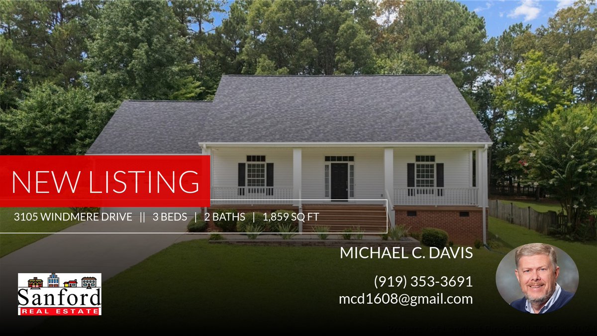 mcd1608's tweet photo. 📍 New Listing 📍 Take a look at this fantastic new property that just hit the market located at 3105 Windmere Drive in Sanford. Reach out here or at (919) 353-3691 for more information

Michael C. Davis
Sanford Real Estat... https://t.co/1Y2qvjbaW0 https://t.co/BGGdNfjHi2