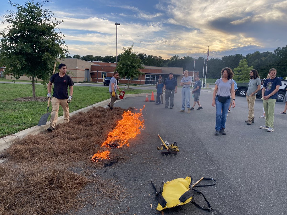 JennFawcett's tweet photo. Had some fun working with the Triangle PBA this week. Pine straw demo burns are perfect when the rH is 82% https://t.co/pmgD4O5vi5