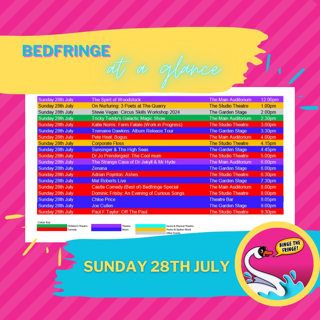 Bedfringe (@bedfringe) on Twitter photo 🩷 FINAL DAY 🩷
It might be our final day but that doesn't mean we haven't got treats for you - pop by the <a href="/quarryatstlukes/">The Quarry Theatre</a> to join in on our last day festivities ✨ #bedfringe #bedford 🩷 FINAL DAY 🩷
It might be our final day but that doesn't mean we haven't got treats for you - pop by the <a href="/quarryatstlukes/">The Quarry Theatre</a> to join in on our last day festivities ✨ #bedfringe #bedford
