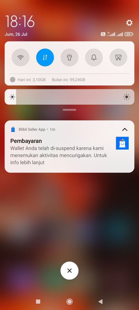 rufi_andre's tweet photo. Tiba-tiba wallet disuspen gk jelas.
Kemarin orderan sepi aman aman aja
Sekarang agak rame kok malah disuspen.
Udah komplain ke cs katanya melanggar kebijakan blibli,
Jadi maksudnya kalo orderan masuk agak rame gak boleh gitu ? Harus sepi mulu gitu ? 
Aneh
#Blibli #blibliseller https://t.co/H8HBkMgTLo