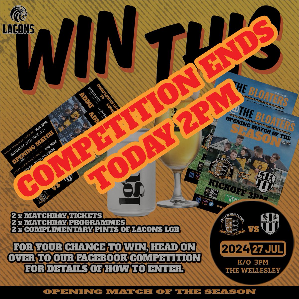 ❗ ENDING SOON ❗ 
Our competition will end today at 2pm, still time to get your entry in. The lucky winner will be announced shortly after.