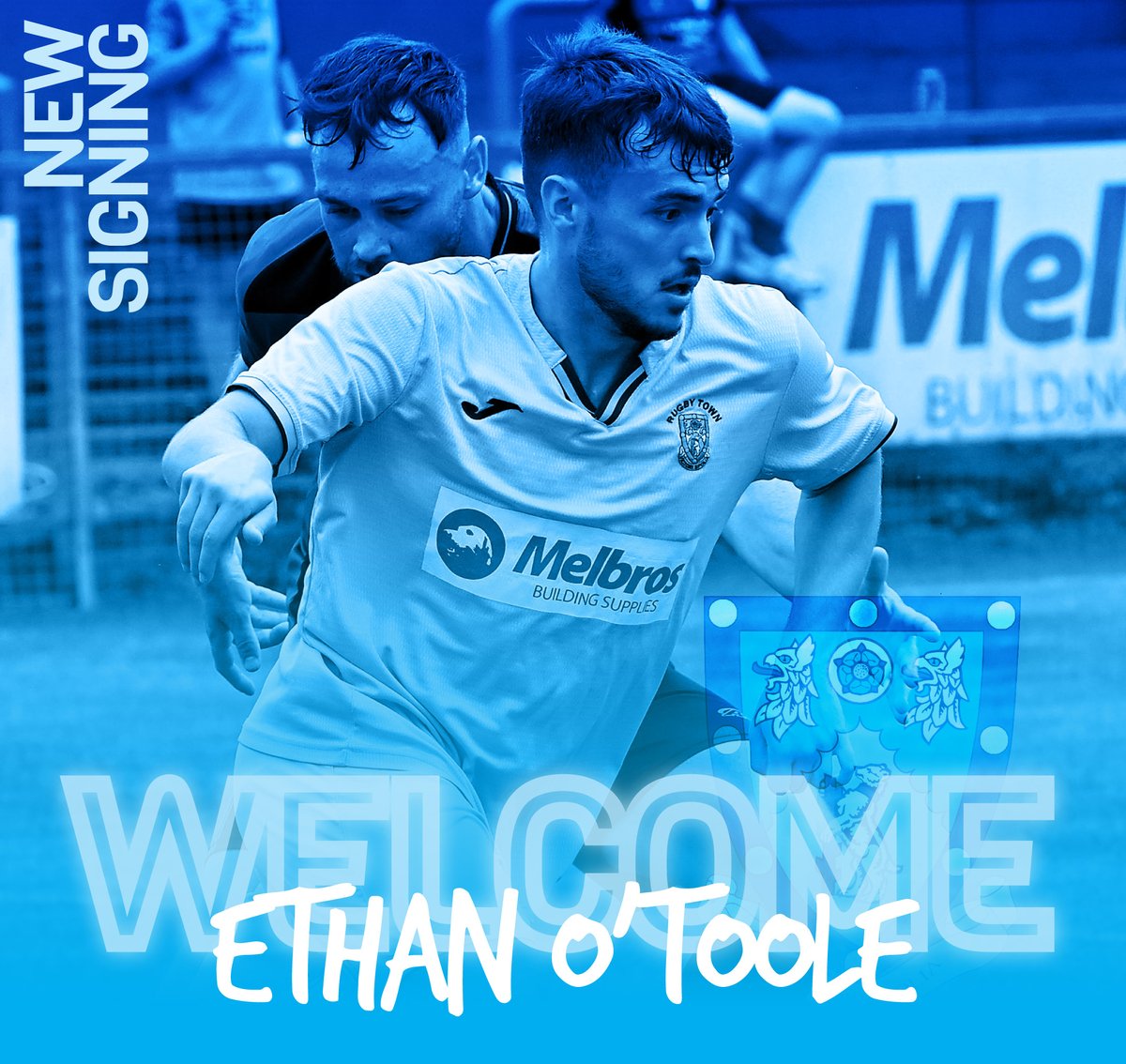 🖋️ We are pleased to welcome our latest signing: Ethan O'Toole.      

👨‍🎓 The 21-year-old attacking midfielder helped <a href="/LboroStudentsFC/">Lboro Students FC Men's</a> to promotion last season to the <a href="/NorthernPremLge/">The Pitching In Northern Premier League</a> and he has signed a one-year contract at Butlin Road.

➡️ rugbytownfc.com/2024-25/news/2…

#utv