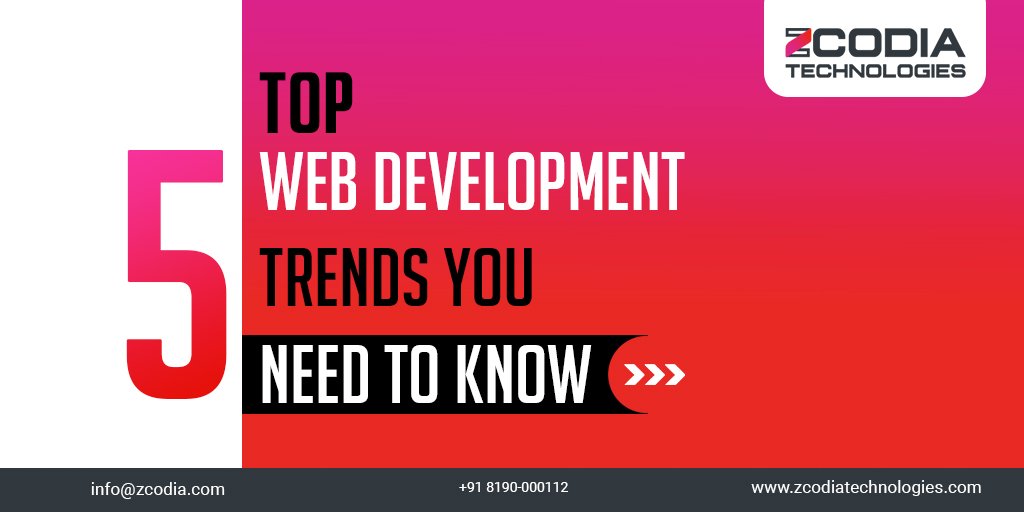 zcodia's tweet image. Stay ahead of the curve with these 5 essential web development trends! From responsive design to progressive web apps.

#zcodia #ZcodiaTechnologies #WebDevelopment #DigitalTrends #TechInnovation #webdevelopmenttrends #responsivedesign #webappdesign #chatbotdevelopment