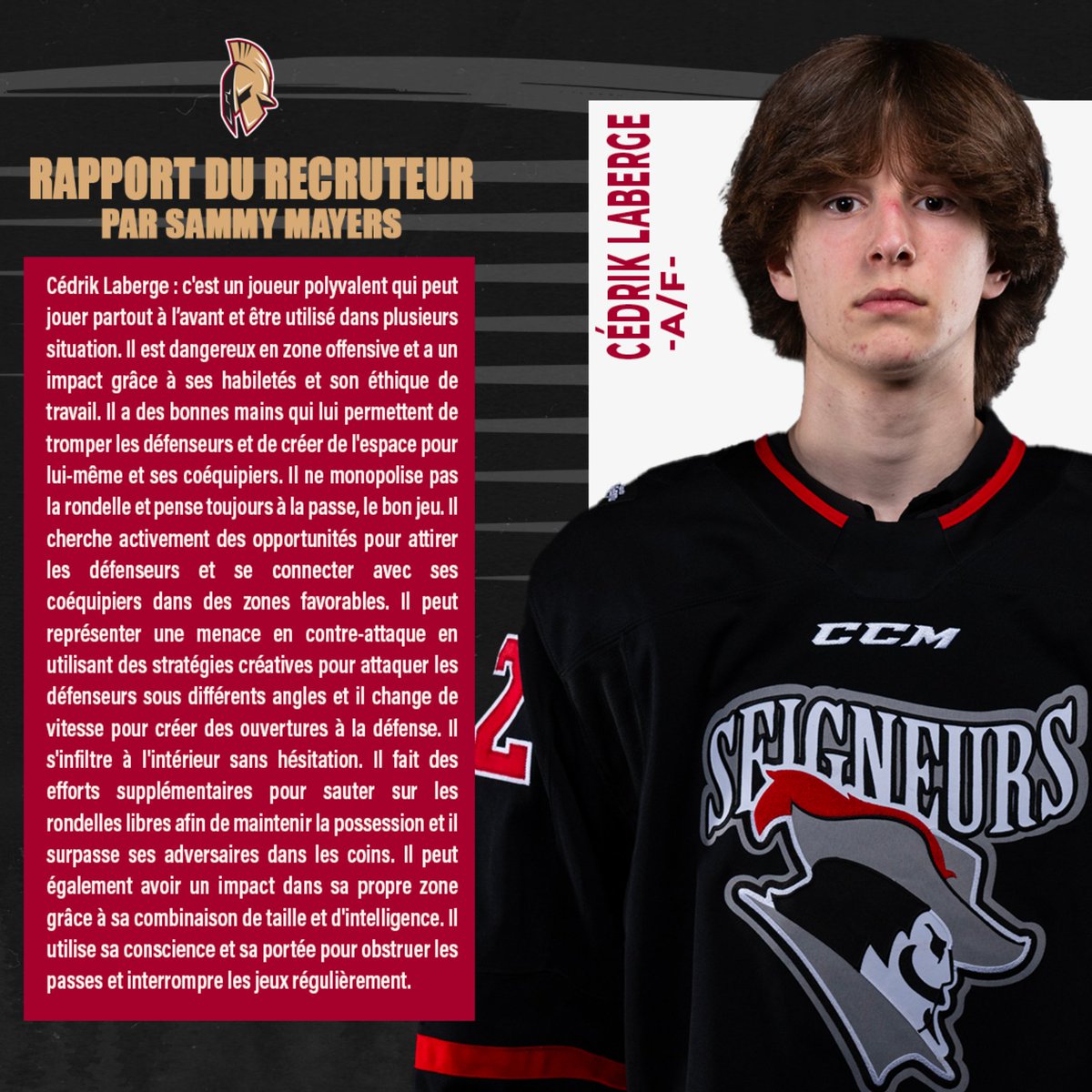 ABTitan's tweet photo. Scouting report by Sammy Mayers! | Rapport du recruteur par Sammy Mayers !✏️🗒🏒
Round 9 - Pick 153 | Ronde 9 - choix 153: Cédrik Laberge
#gotitango #Titanfamily #scoutingreport #familletitan #rapportrecruteur https://t.co/4utwDjFA9Z