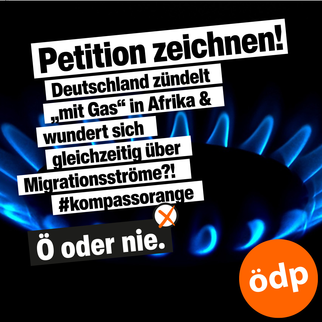 Deutschland möchte in Afrika weitere fossile Lagerstätten erschließen... Misereor hat eine Petition dazu gestartet: aktion.misereor.de/ausgebrannt. Die Bundesregierung wird aufgefordert, den fossilen Irrweg endlich zu verlassen...
oedp-bayern.de/aktuelles/komp…
Bernhard G. Suttner
#ÖDP