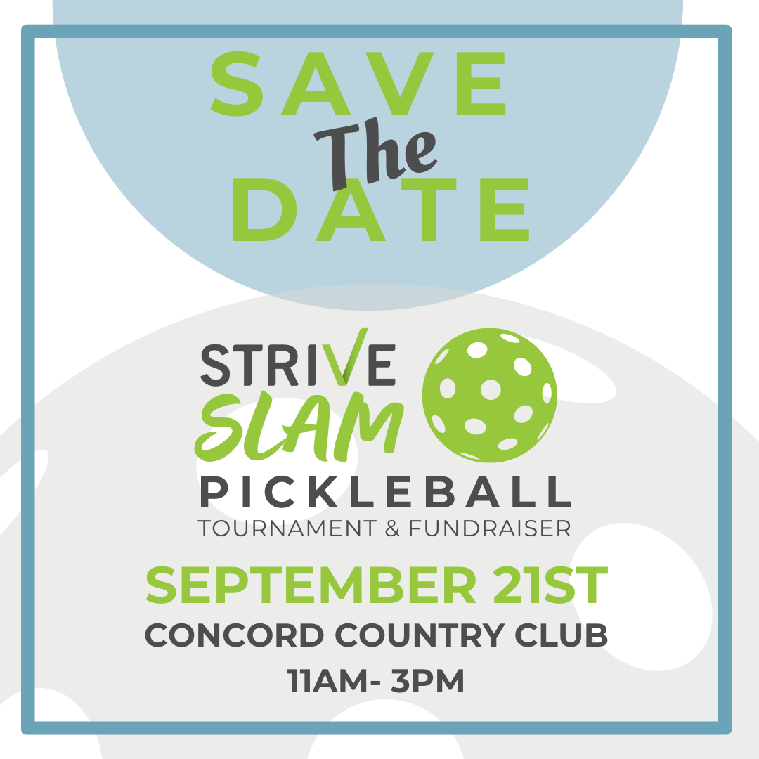 Get your paddles ready for a day of friendly competition at our Strive Slam Pickleball Tournament &amp; Fundraiser on September 21st! Don't miss out on this exciting event - stay tuned for more information and a link to RSVP! #StriveSlam2024 #PickleballTournament #fundraiser