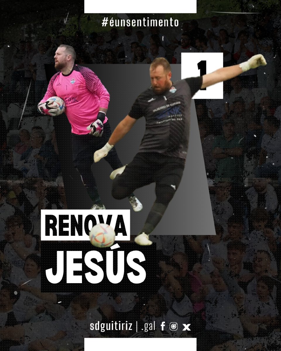 Décimoterceira ficha confirmada! ✒️

Jesús renova por un ano máis co #PrimeiroEquipo para seguir defendendo a porta do #SusoCruz. Décimo quinta tempada para o gardamallas dos Vilares.

Moita sorte nesta campaña, Jesús! 

#éunsentimento🤍