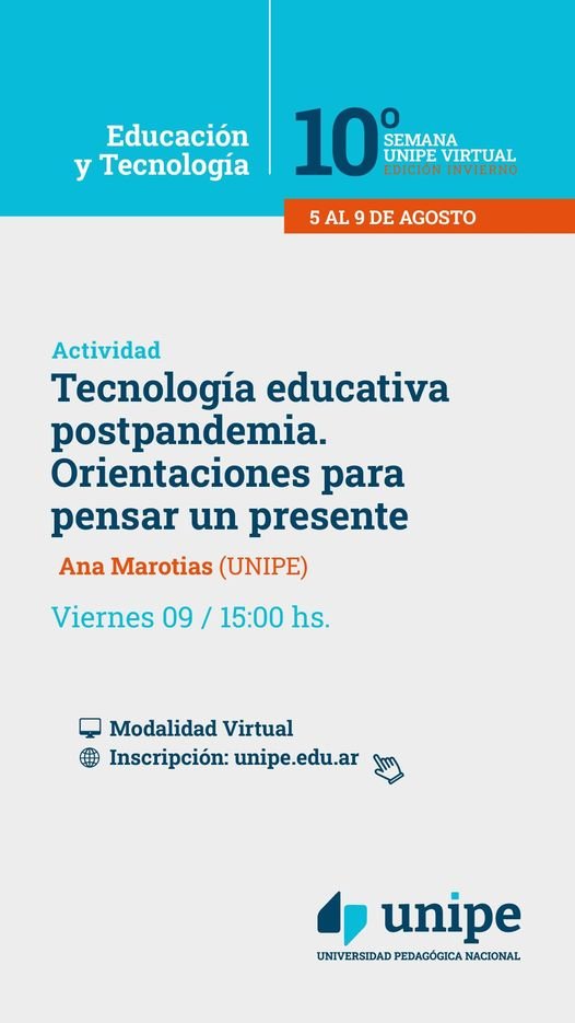 la profesora Ana Marotias propone un espacio de debate y reflexión necesario ante tanto "tsunami tecnológico"